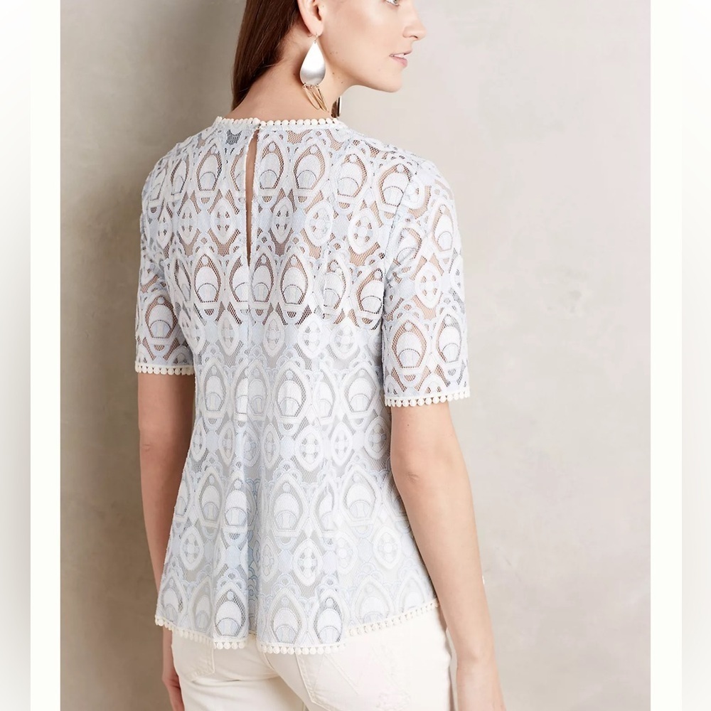 Anthropologie HD Lace Signa Pleasant Top. Sz 4 - Picture 2 of 10